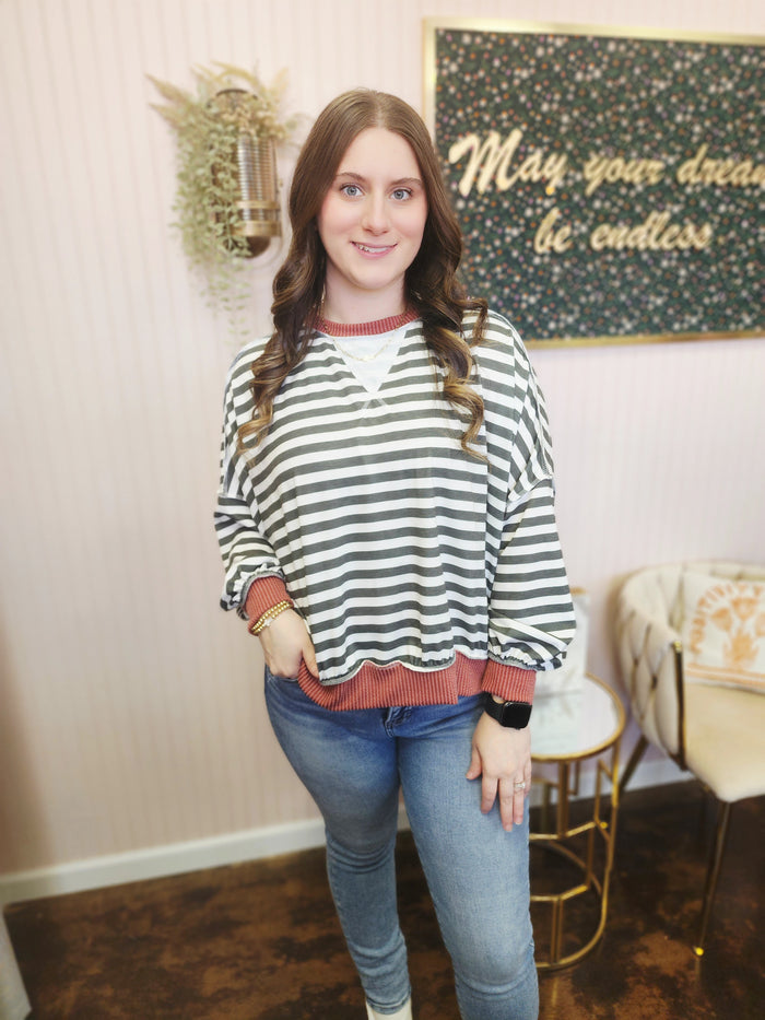Striped Pullover Top