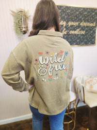 Button Down Terry Shacket