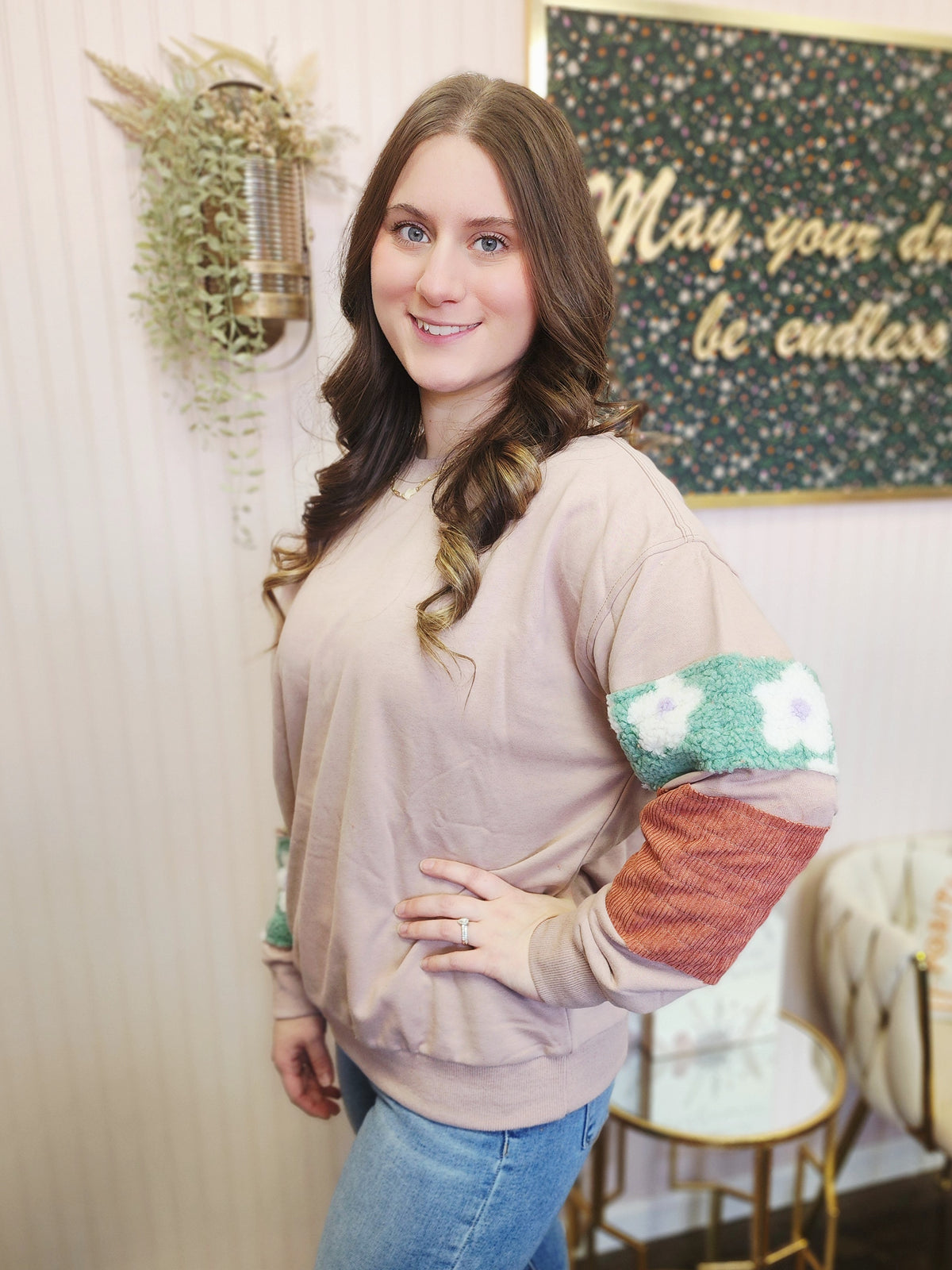 Contrast Sleeve Pullover