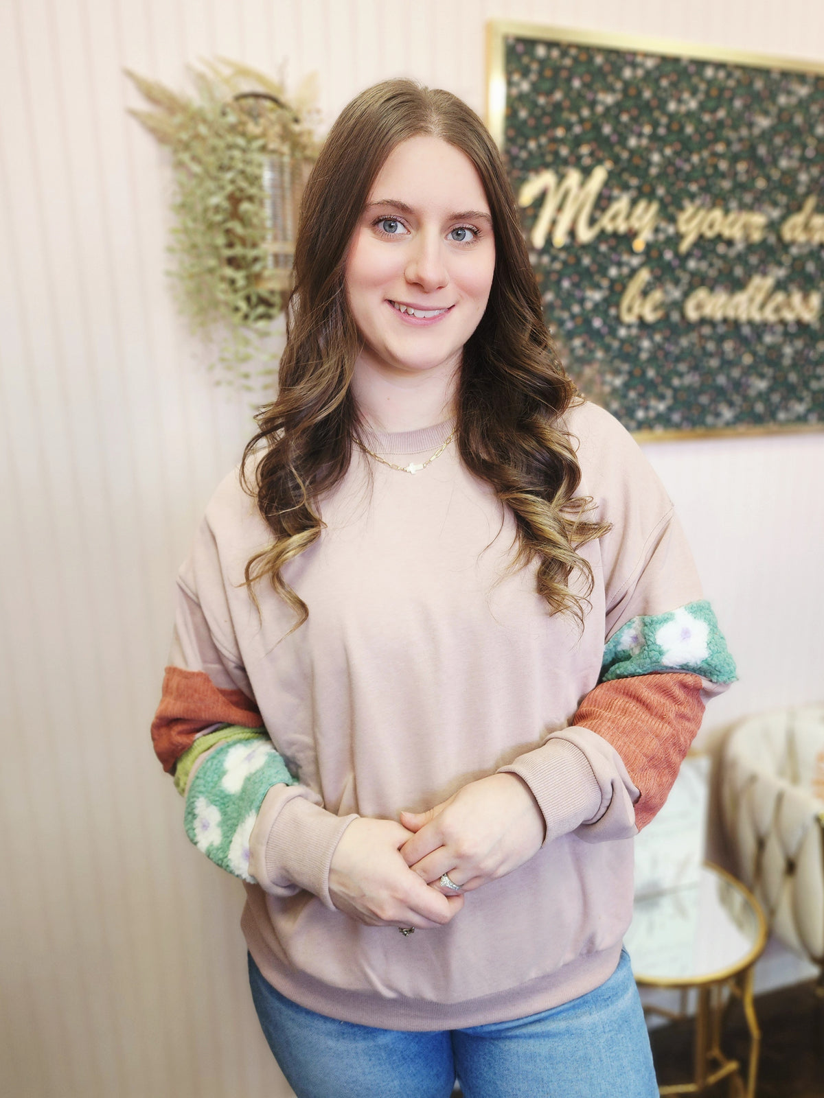 Contrast Sleeve Pullover