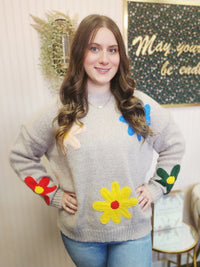 Chunky Flower Sweater