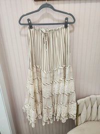 Mixed Print Vintage Chic Skirt