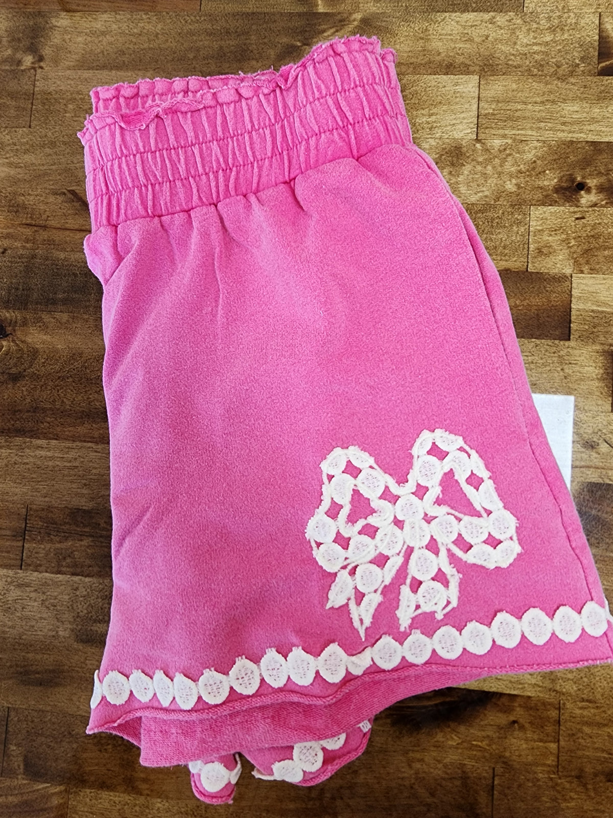 Washed Bow Shorts