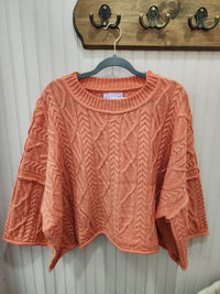Cable Knit Lightweight Crop Sweater