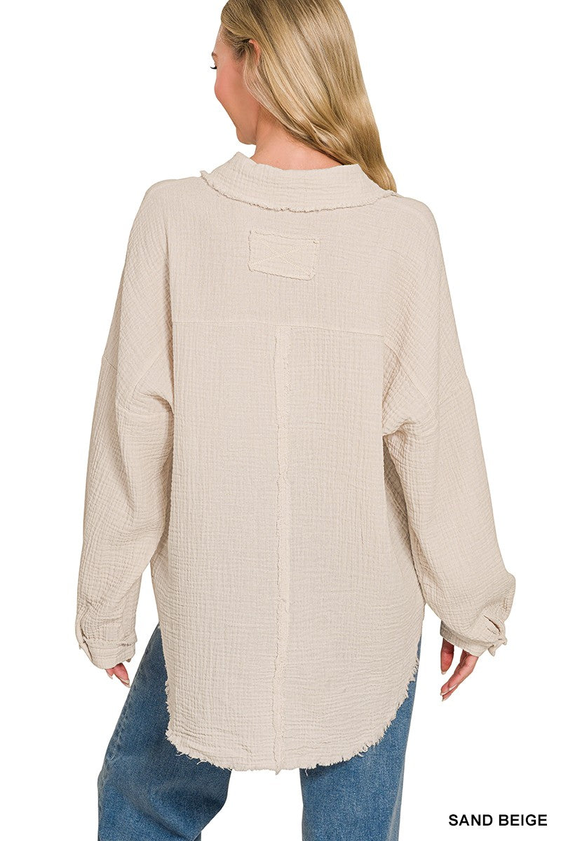 Oversized Linen Top