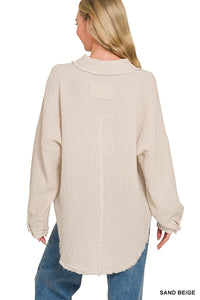 Oversized Linen Top