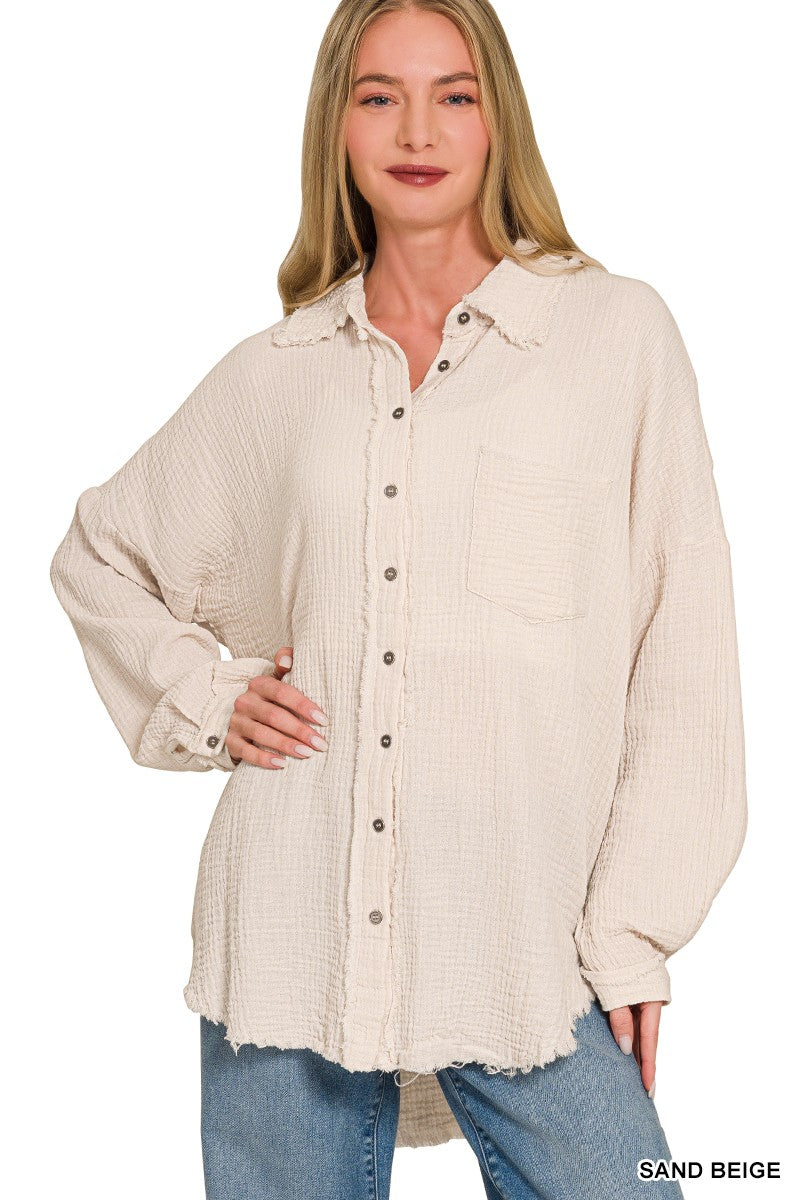 Oversized Linen Top