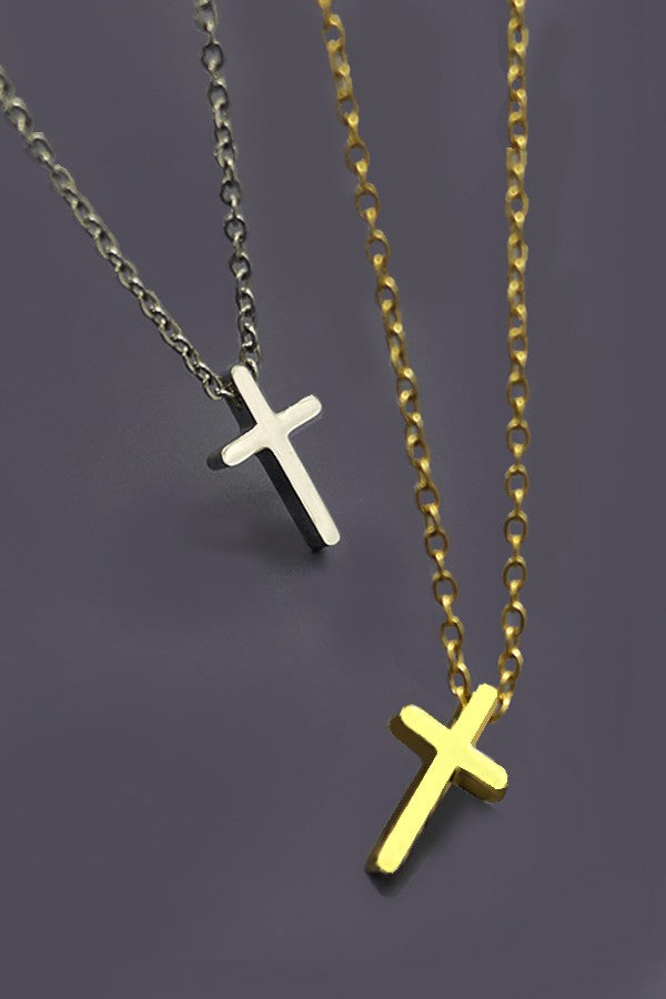 Tarnish Free Simple Cross Necklace