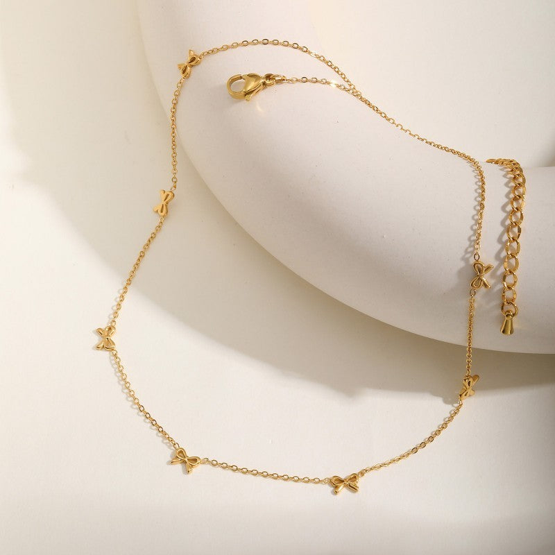 Tarnish Free Mini Bows Necklace