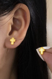 Tarnish Free Cross Earrings