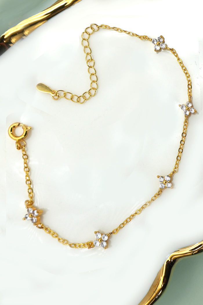 Tarnish Free Flower Bracelet