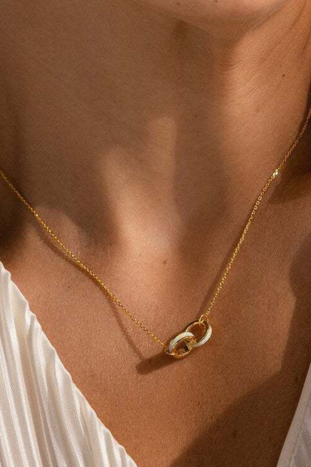 Tarnish Free Loop Charm Necklace