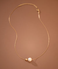 Tarnish Free Pearl Charm Necklace