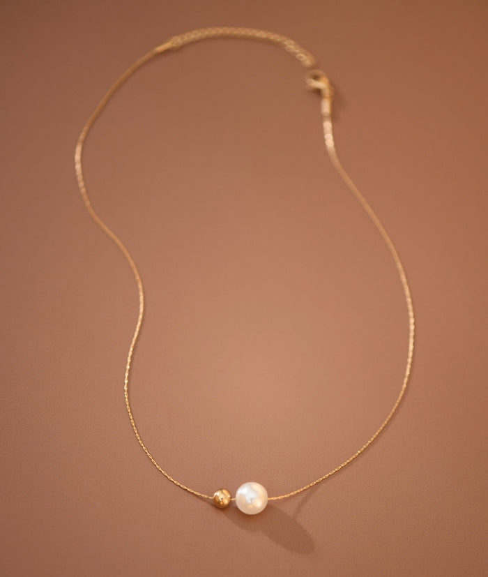 Tarnish Free Pearl Charm Necklace