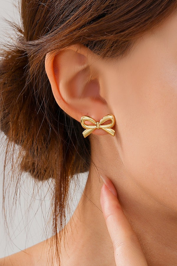 Tarnish Free Bow Earrings