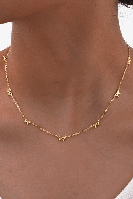 Tarnish Free Mini Bows Necklace