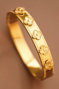 Tarnish Free Chunky Flower Bangle