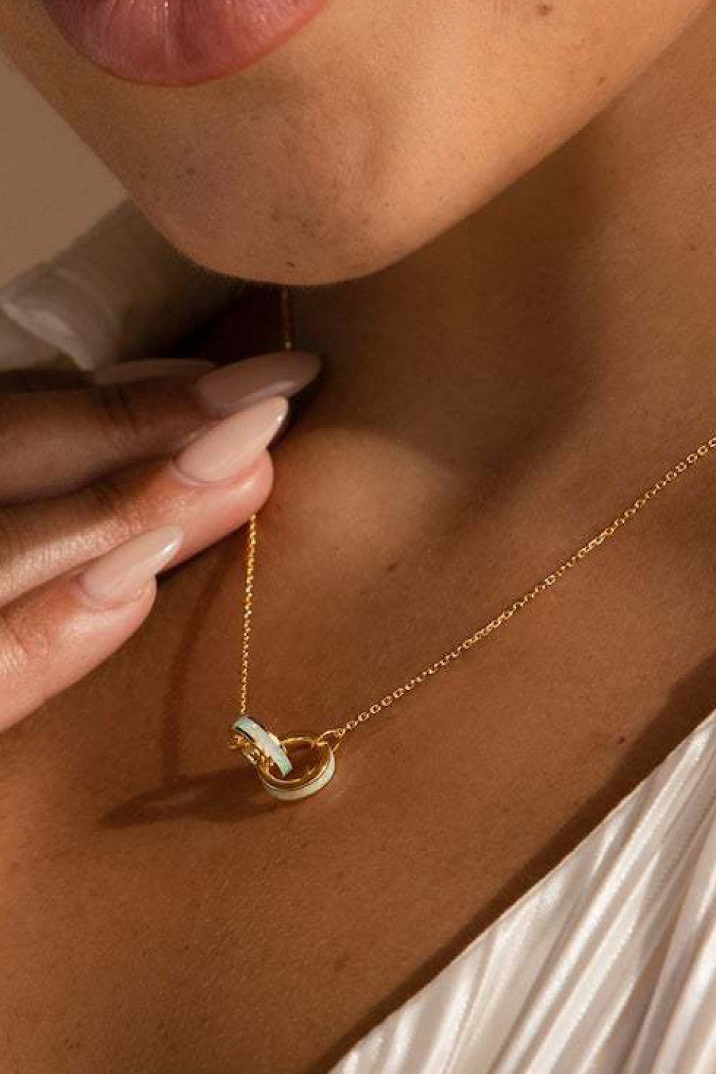 Tarnish Free Loop Charm Necklace