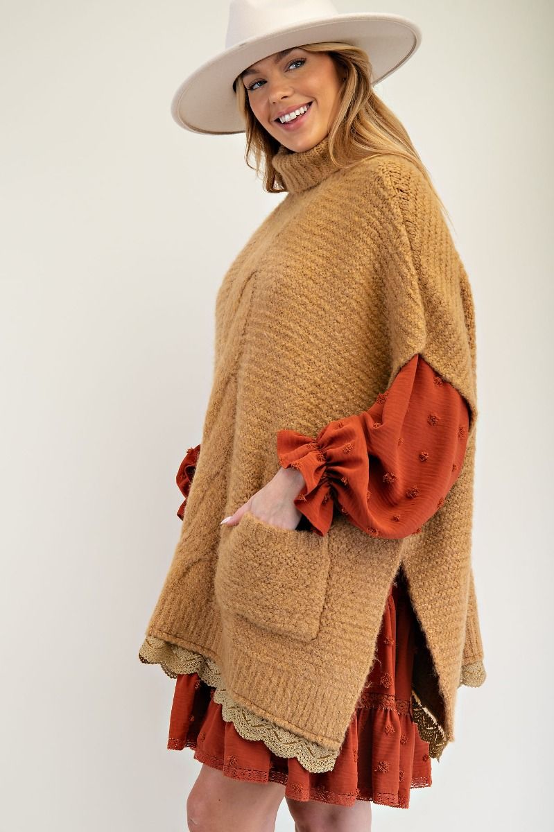 Sweater Knit Poncho