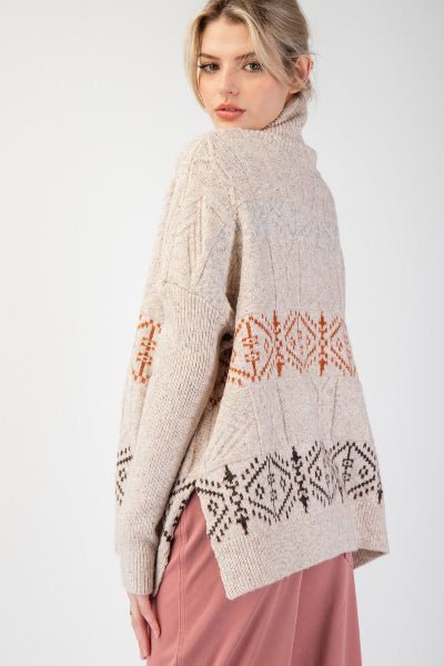 BOHO Turtle Neck Sweater