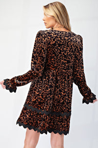 Floral Velvet Dress