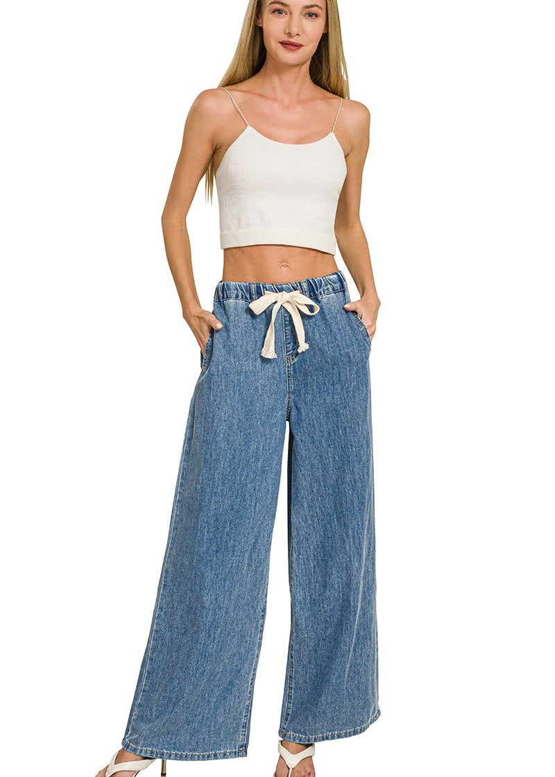 Wide Leg Drawstring Pants
