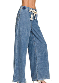 Wide Leg Drawstring Pants