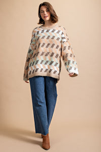Cozy Zig Zag Print Sweater