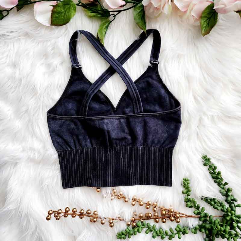 Crisscross Washed Bralette