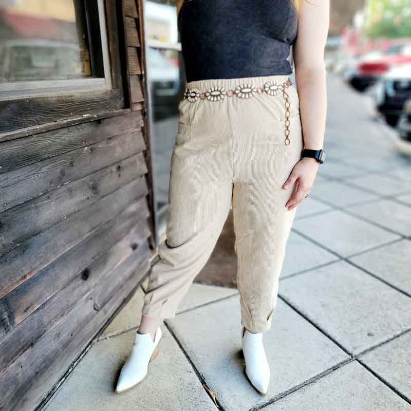 Corduroy Cropped Pants