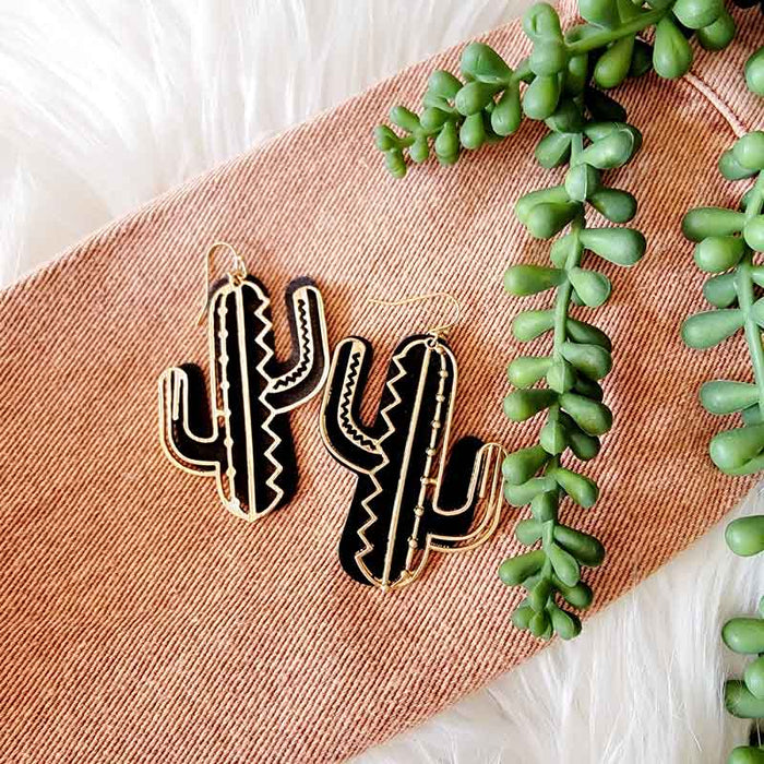 Layered Cactus Earrings