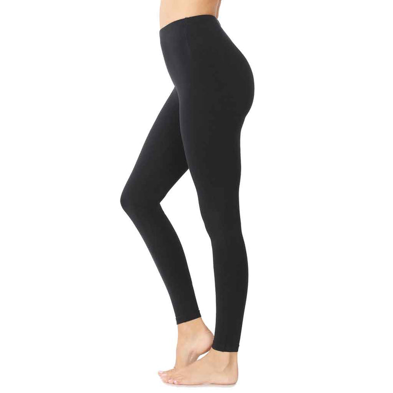 Cotton black color leggings.