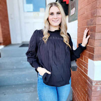 Ruffled Gauze Blouse