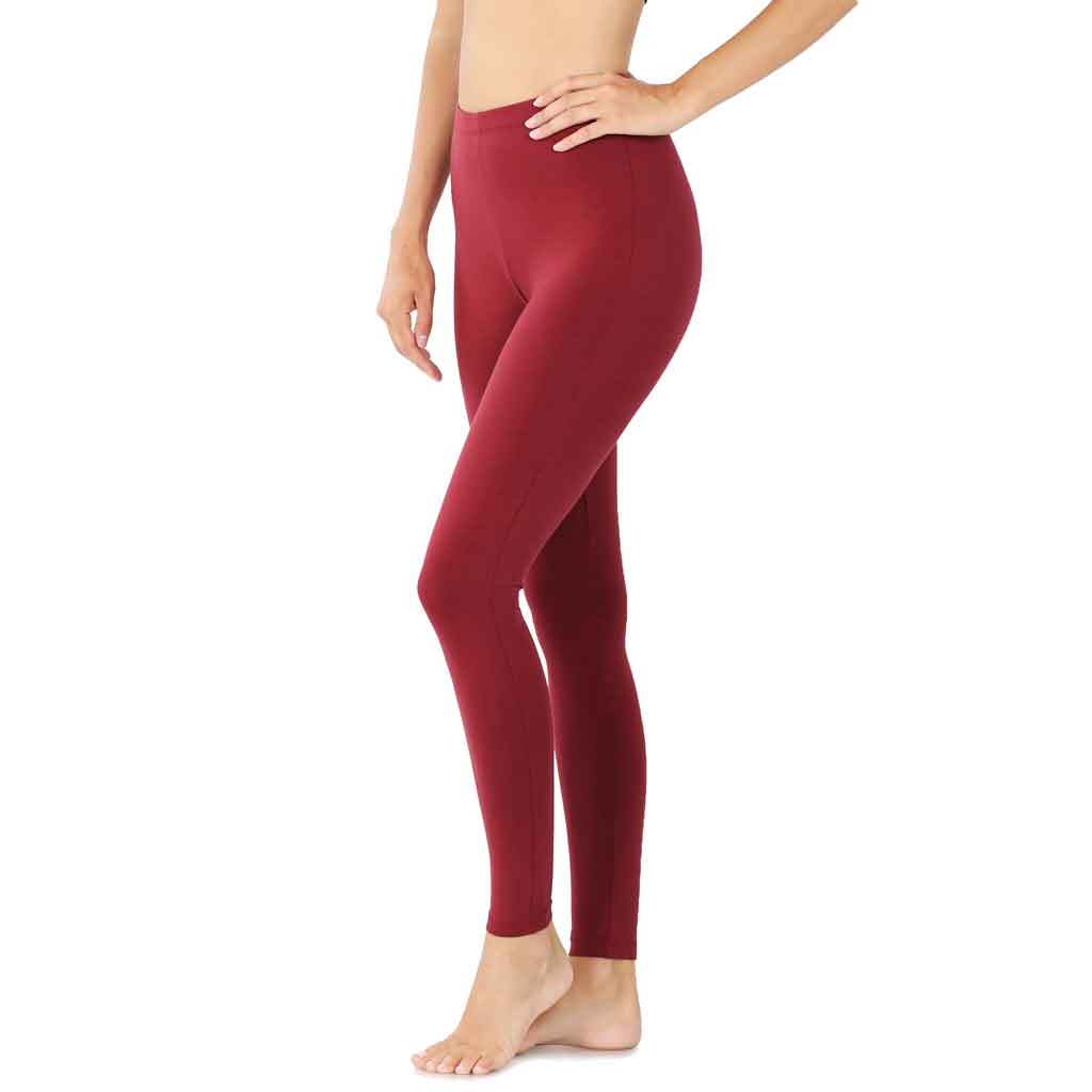 Cotton brick color leggings.