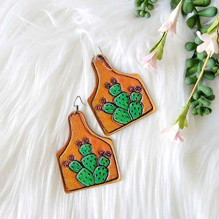 Cactus Western Style Earrings