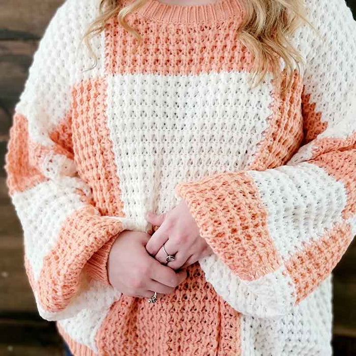 Checker Crochet Sweater