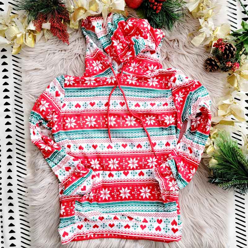 Christmas Hearts Hoodie Lounge Set