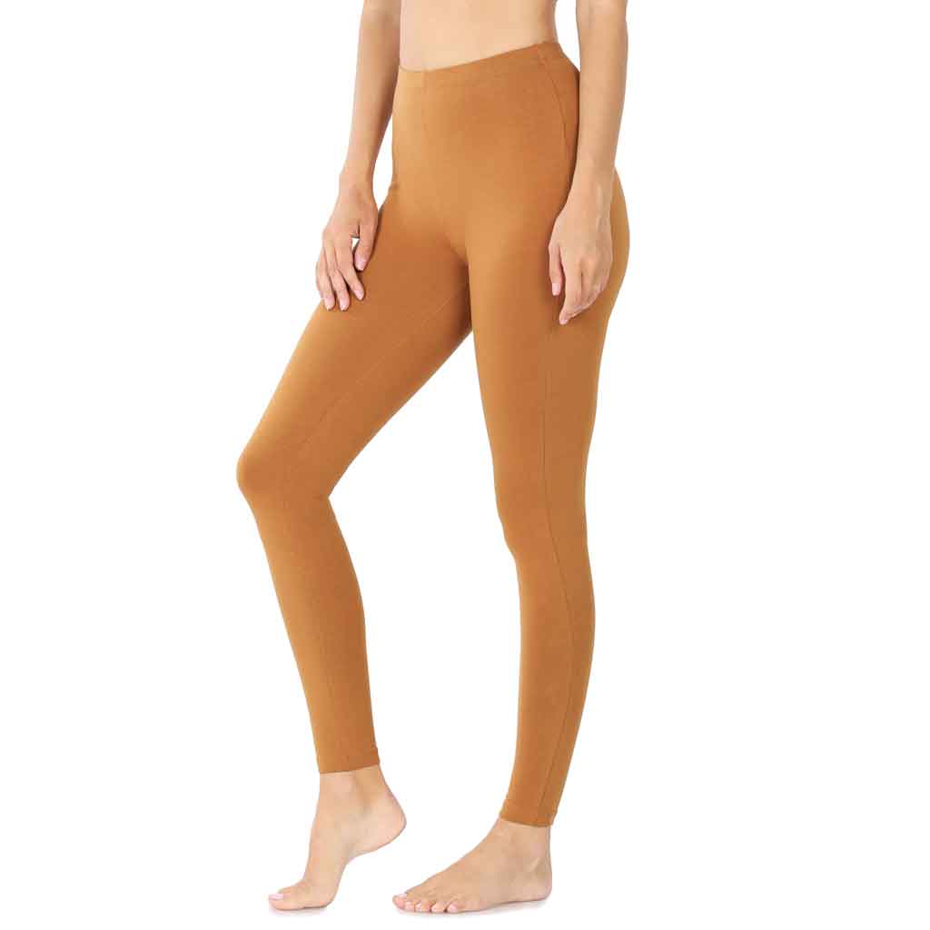 4 Way Ankle Leggings Lycra Fabric Coffee Brown Colour (Pack of 5) | Bombay  Bazar