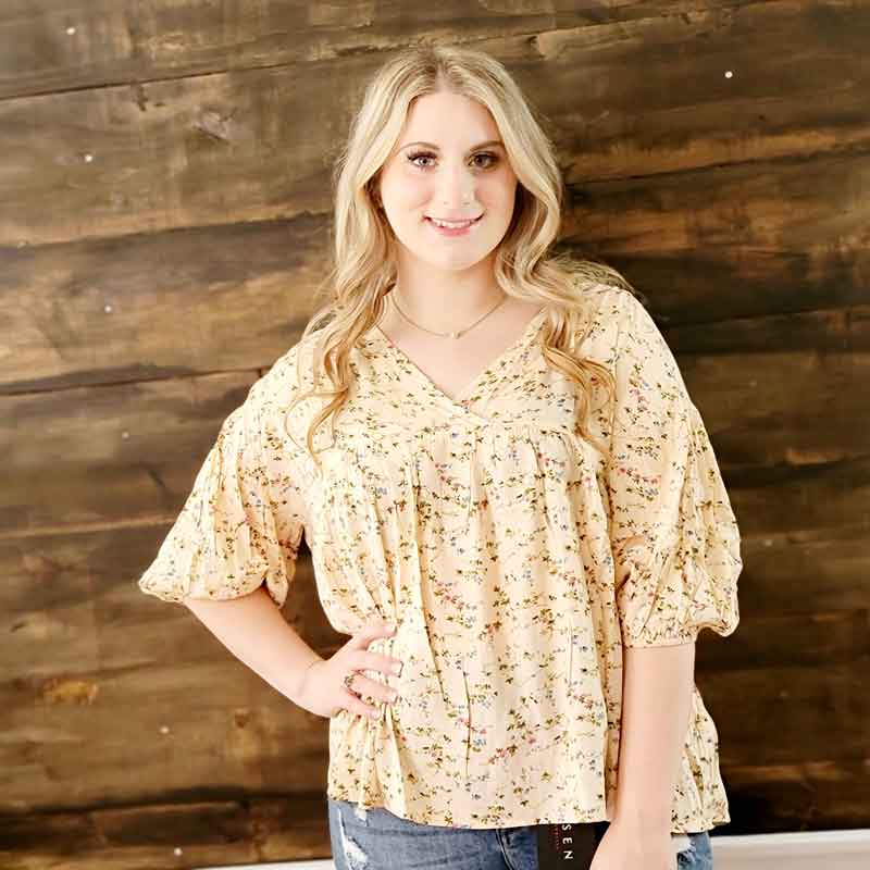 Dizzy Floral Blouse Top