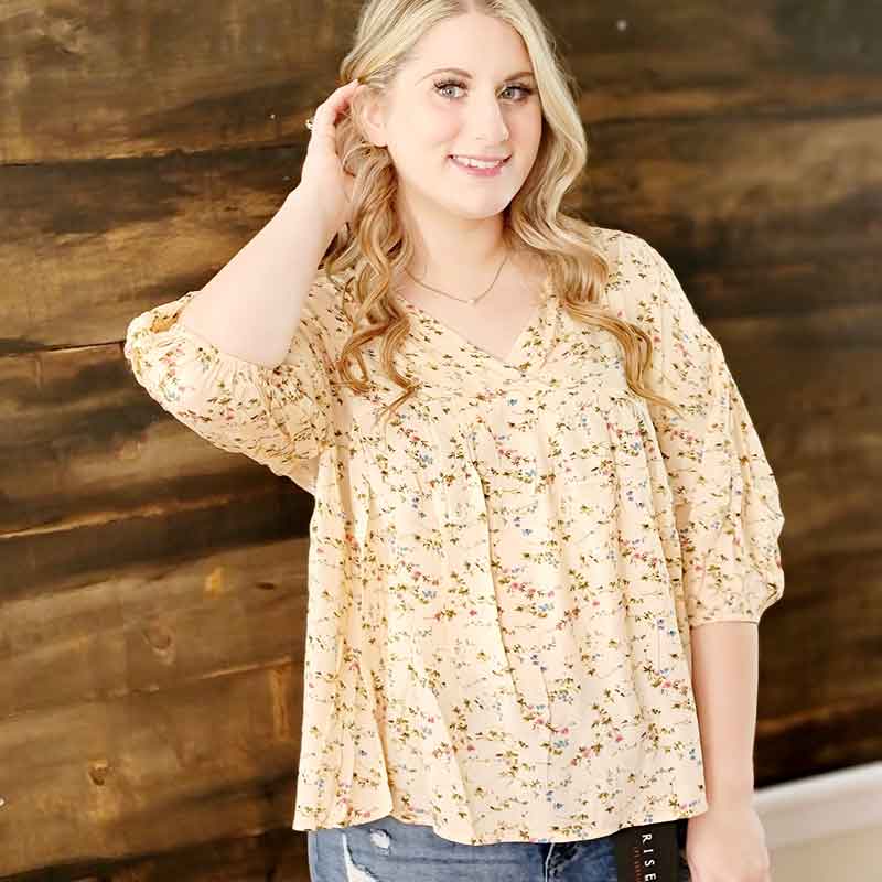 Dizzy Floral Blouse Top