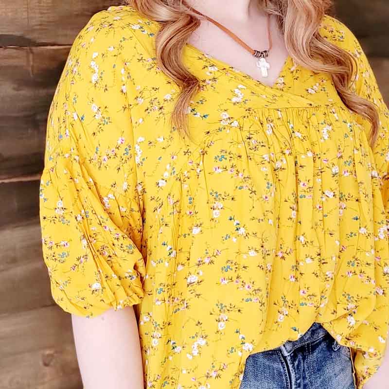 Dizzy Floral Blouse Top