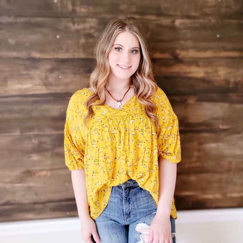 Dizzy Floral Blouse Top