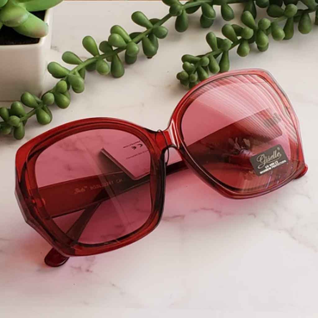 Vintage Rodenstock Nick 62.29 Wine Red Gold Oval Sunglasses NOS | eBay