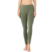 Cotton light olive color leggings