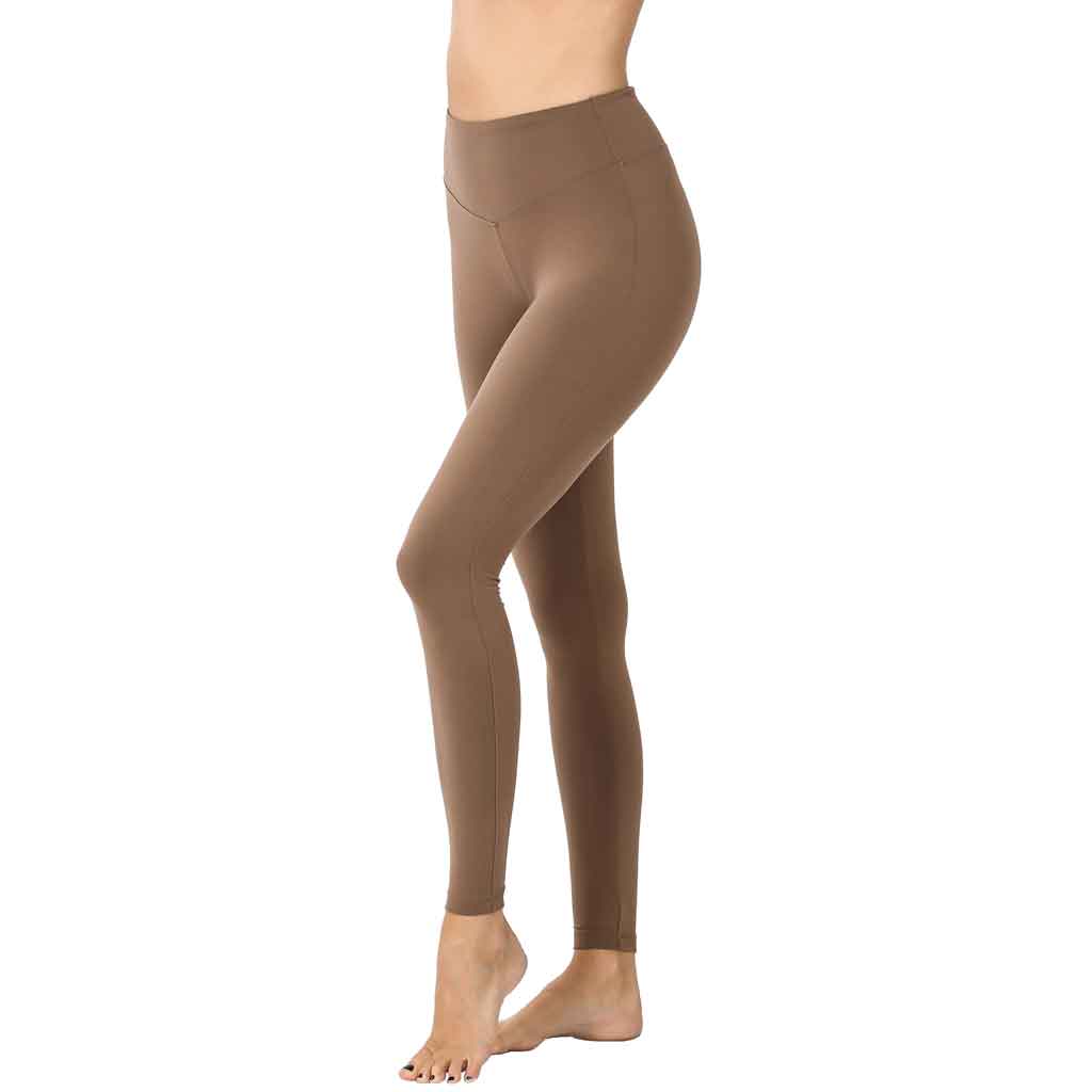 Mocha color microfiber leggings.