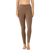 Mocha color microfiber leggings.