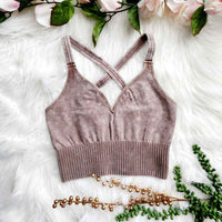 Crisscross Washed Bralette