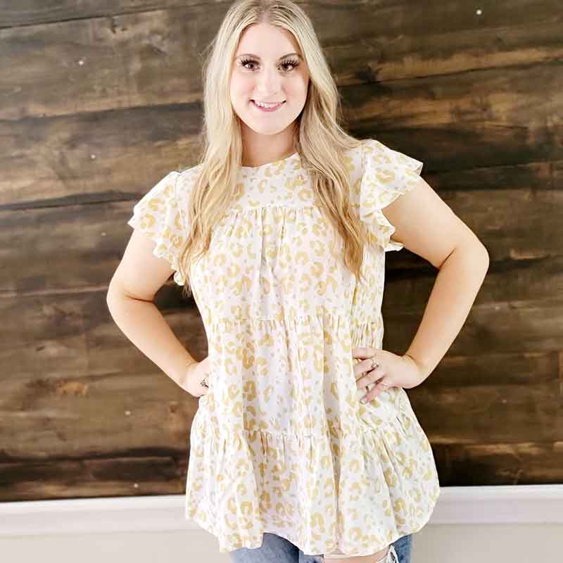 Flowy Canty Leopard Print Top