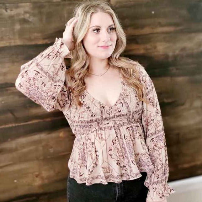 Paisley Print Blouse