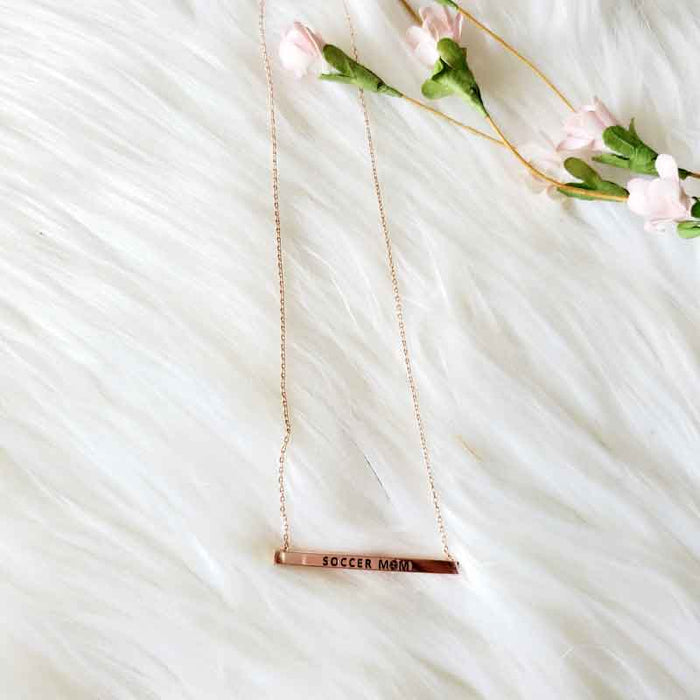 Soccer Mom Bar Necklace